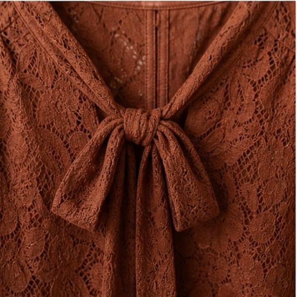 Rust Smocked Top - Picture 4 of 6